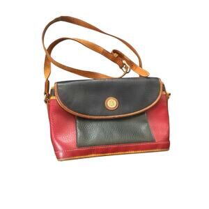 La Tour Eiffel Paris Purse VTG Handbag Multi Color Genuine Leather Shoulder Bag